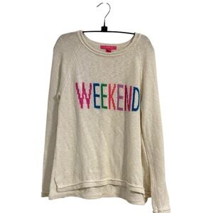 Lilly Pulitzer Danette Sweater (Resort White - Weekend Intarsia) (Size: Large)
